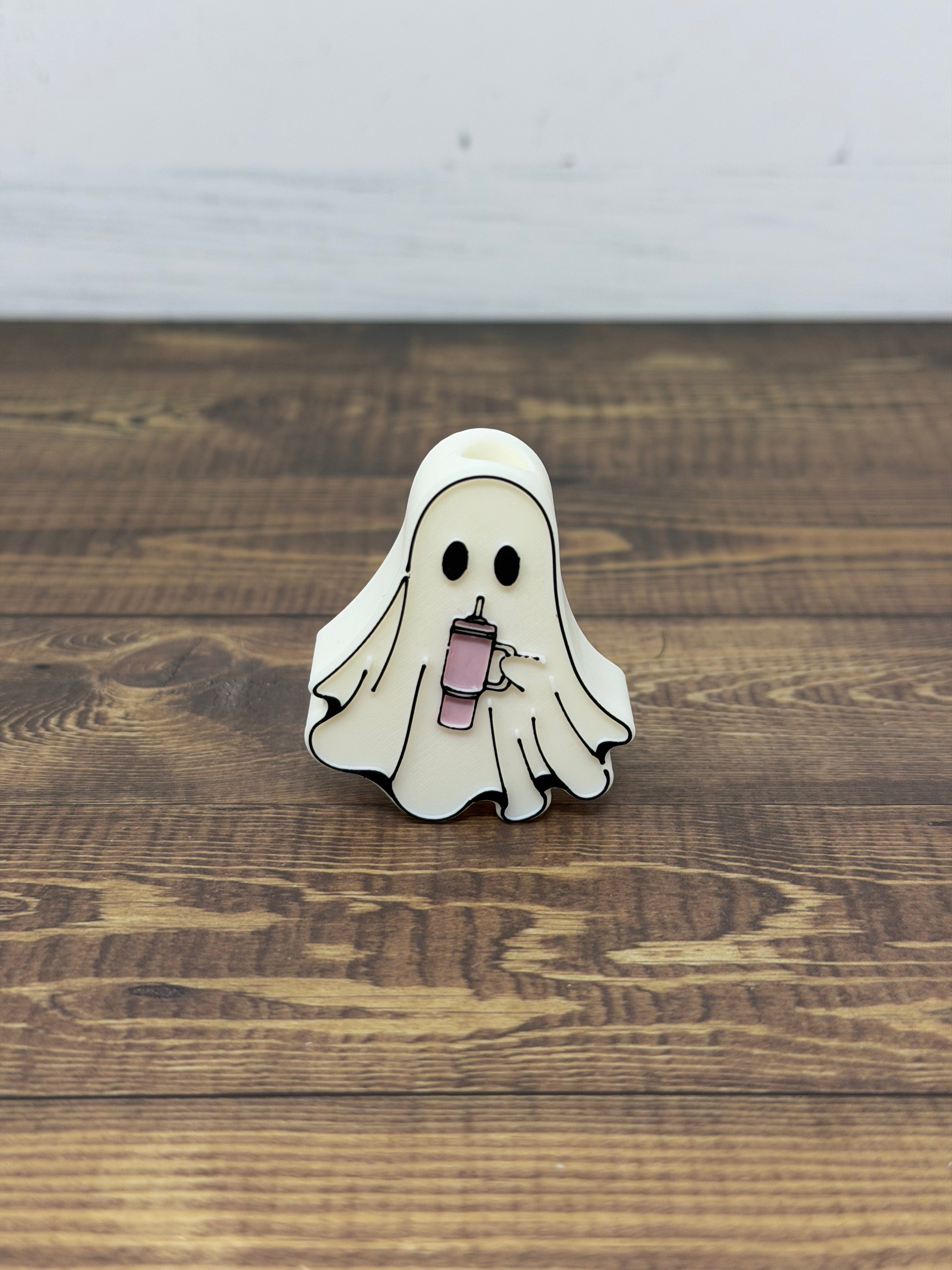 Ghost w/Tumbler Straw Topper
