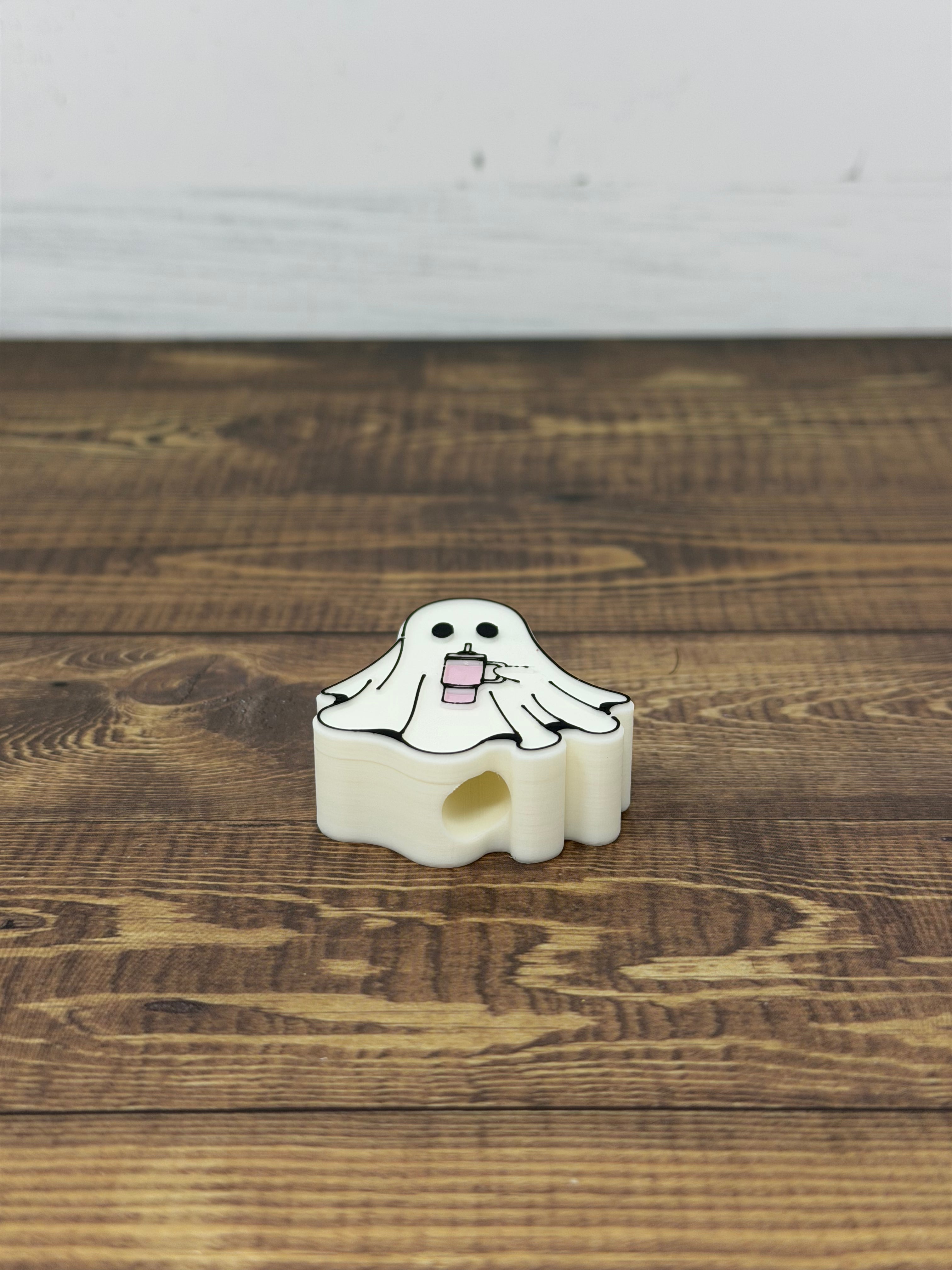 Ghost w/Tumbler Straw Topper