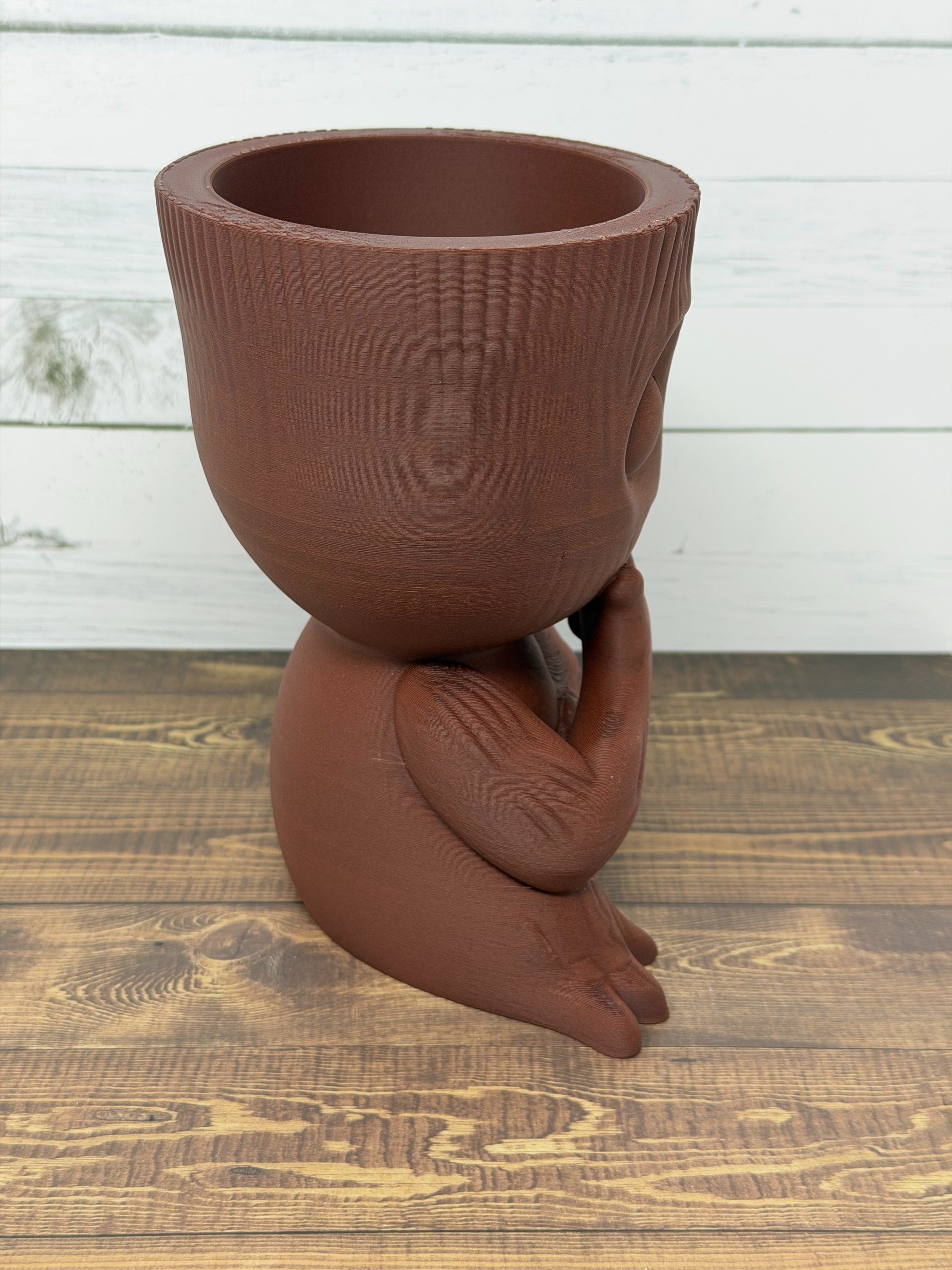 3D Printed Tree Character Planter (Rosewood Color)