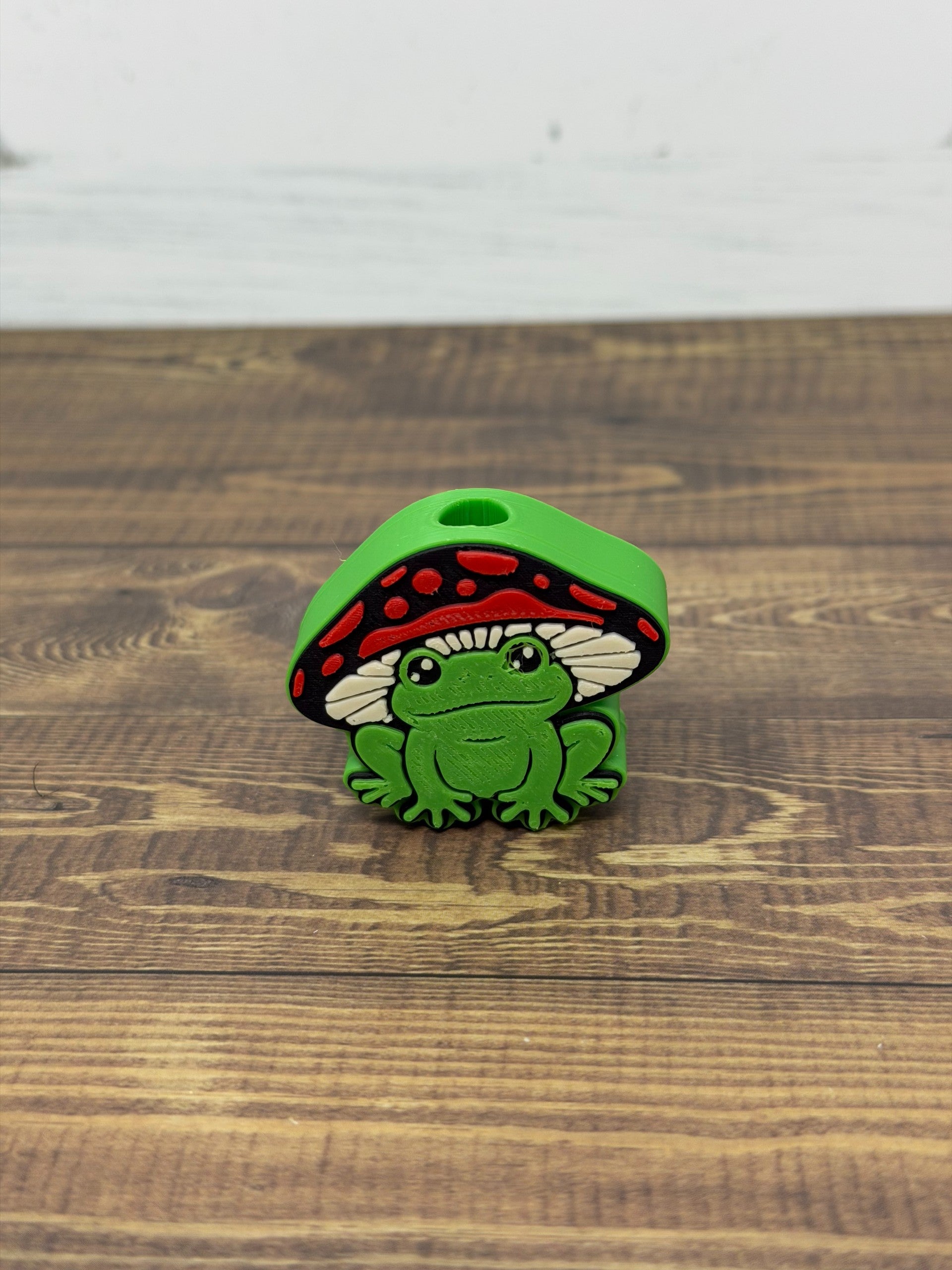 Mushroom Frog Straw Topper