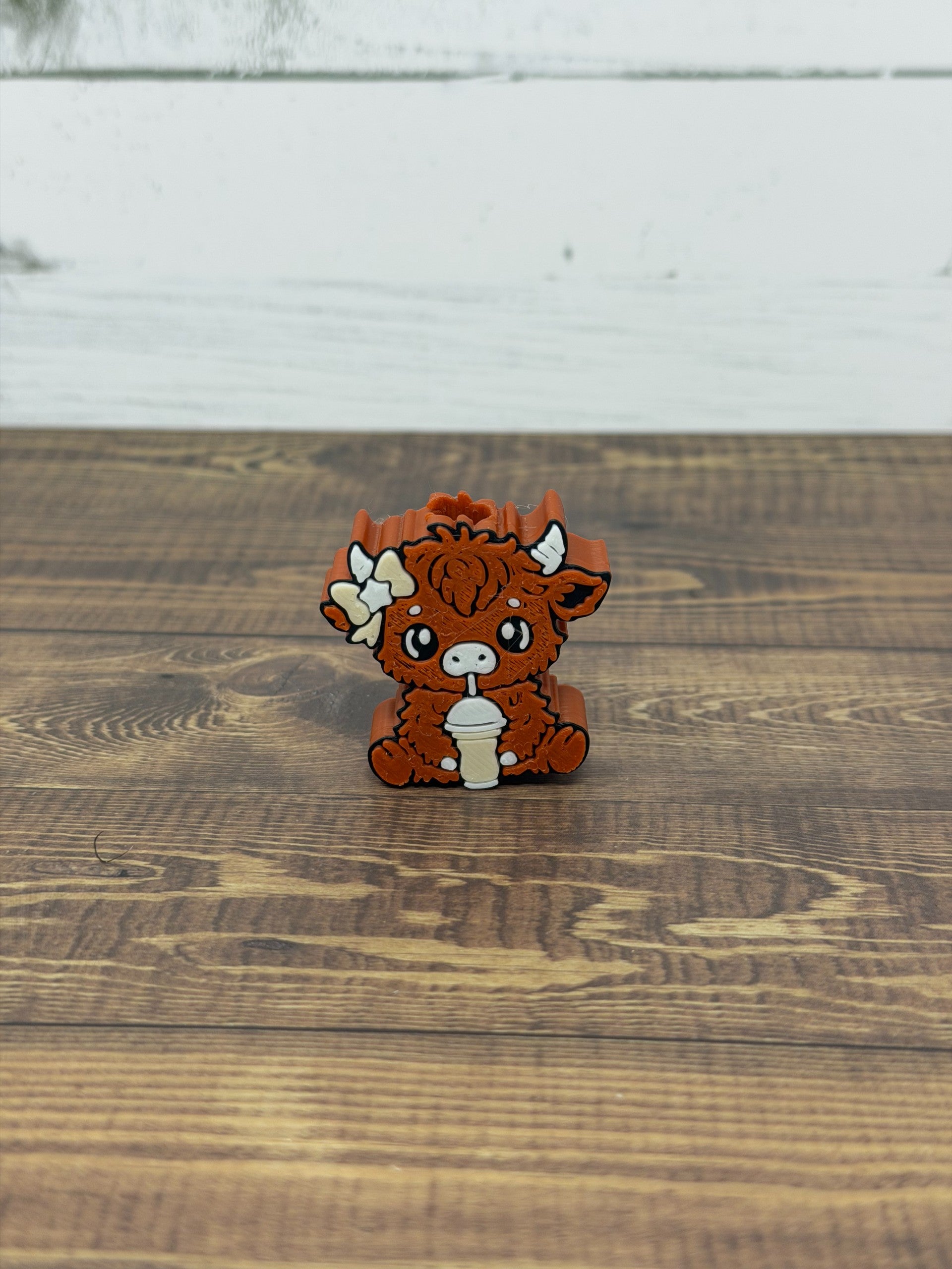 Highland Coffee Cow Straw Topper